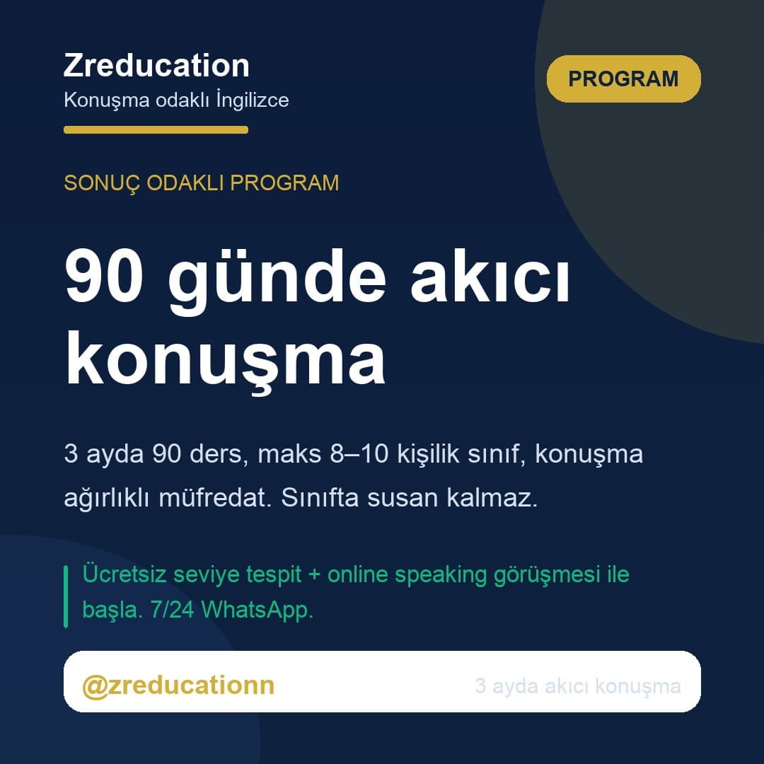 90 günde 0’dan akıcı konuşmaya — 3 ayda 90 ders